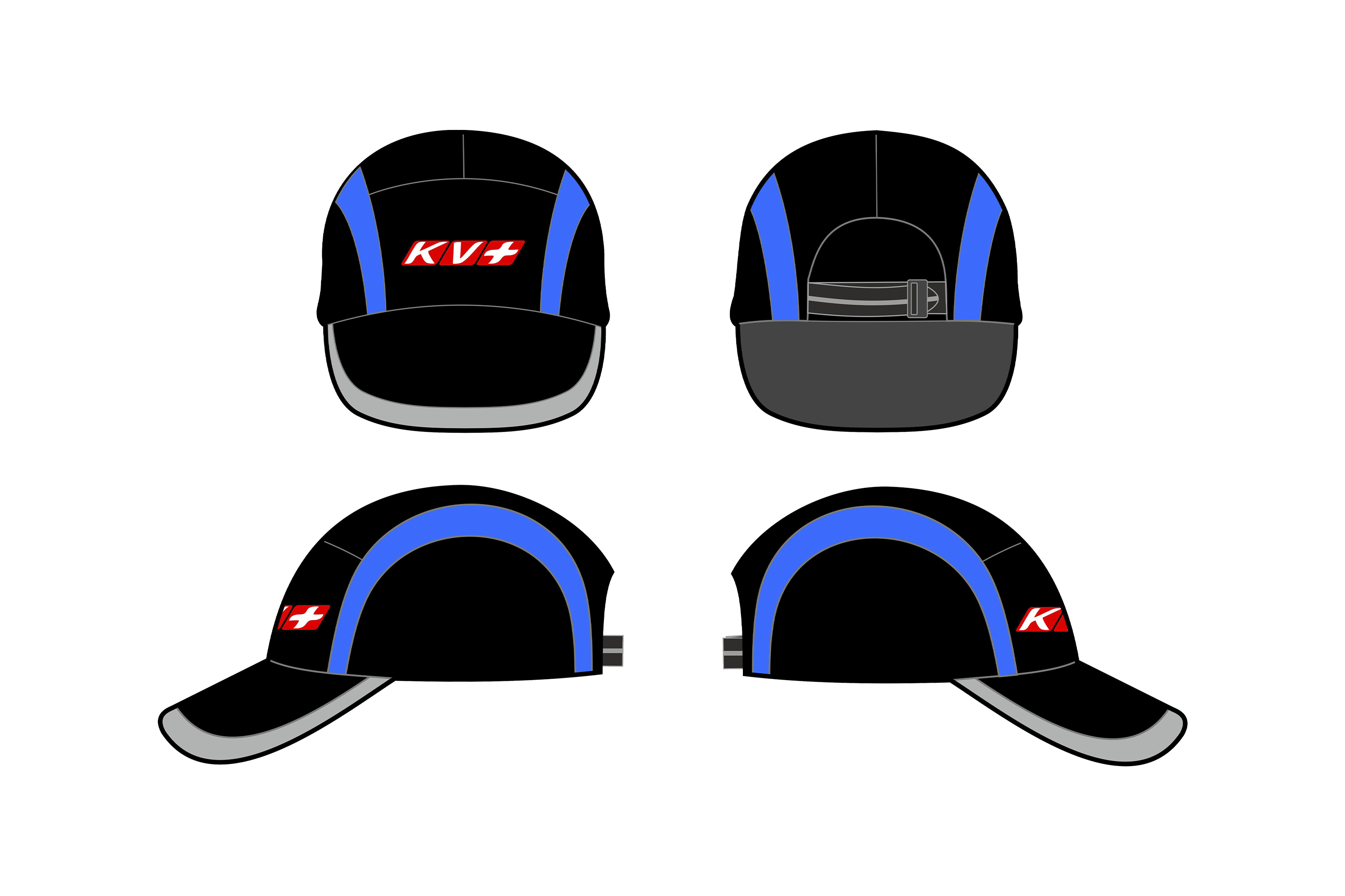 KV+ RUNNING CAP (black/blue)